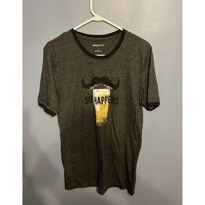 Unisex SIP HAPPENS T-SHIRT! Ringer T-Shirt SZ LG Funny Drinking Party T-Shirts